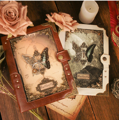 Butterfly Vintage Punk Embossed Magic Notebook Diary A6 Binder Notebook