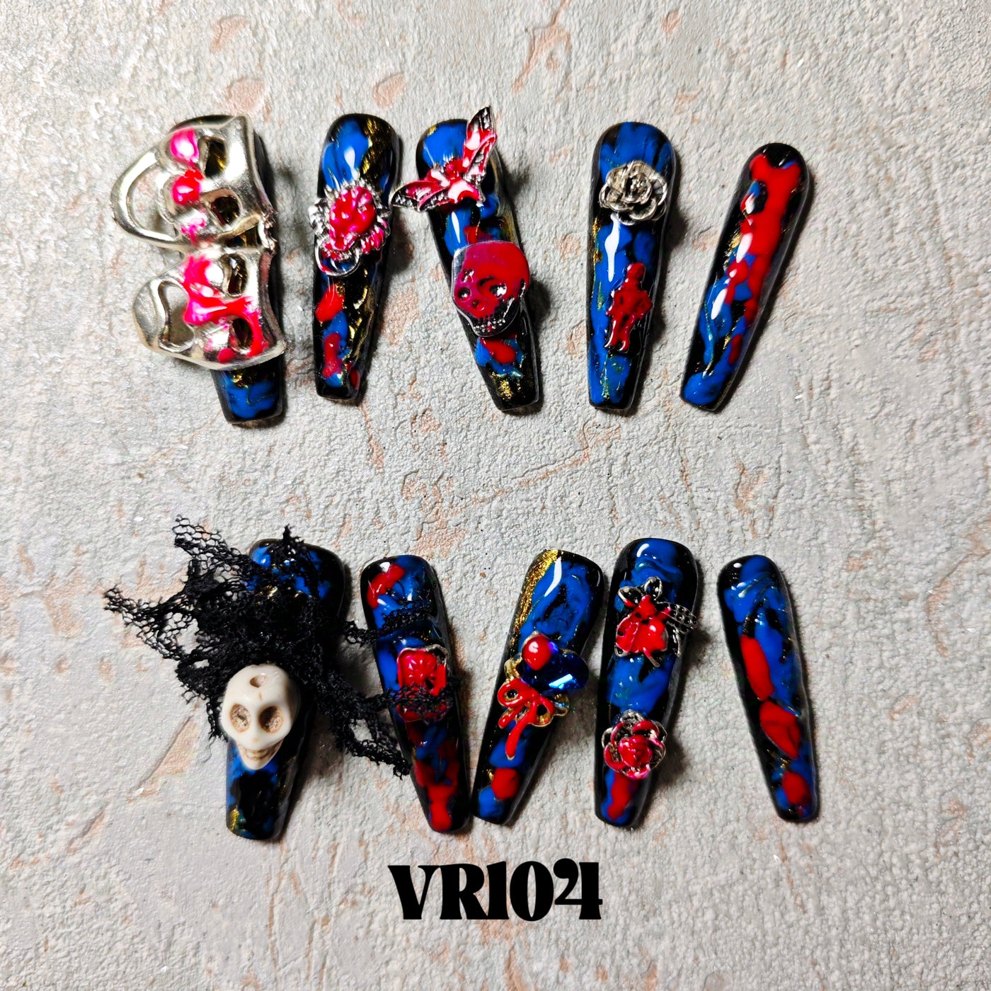 Link 1 (VR101-VR125) Handmade original cool press-on nails