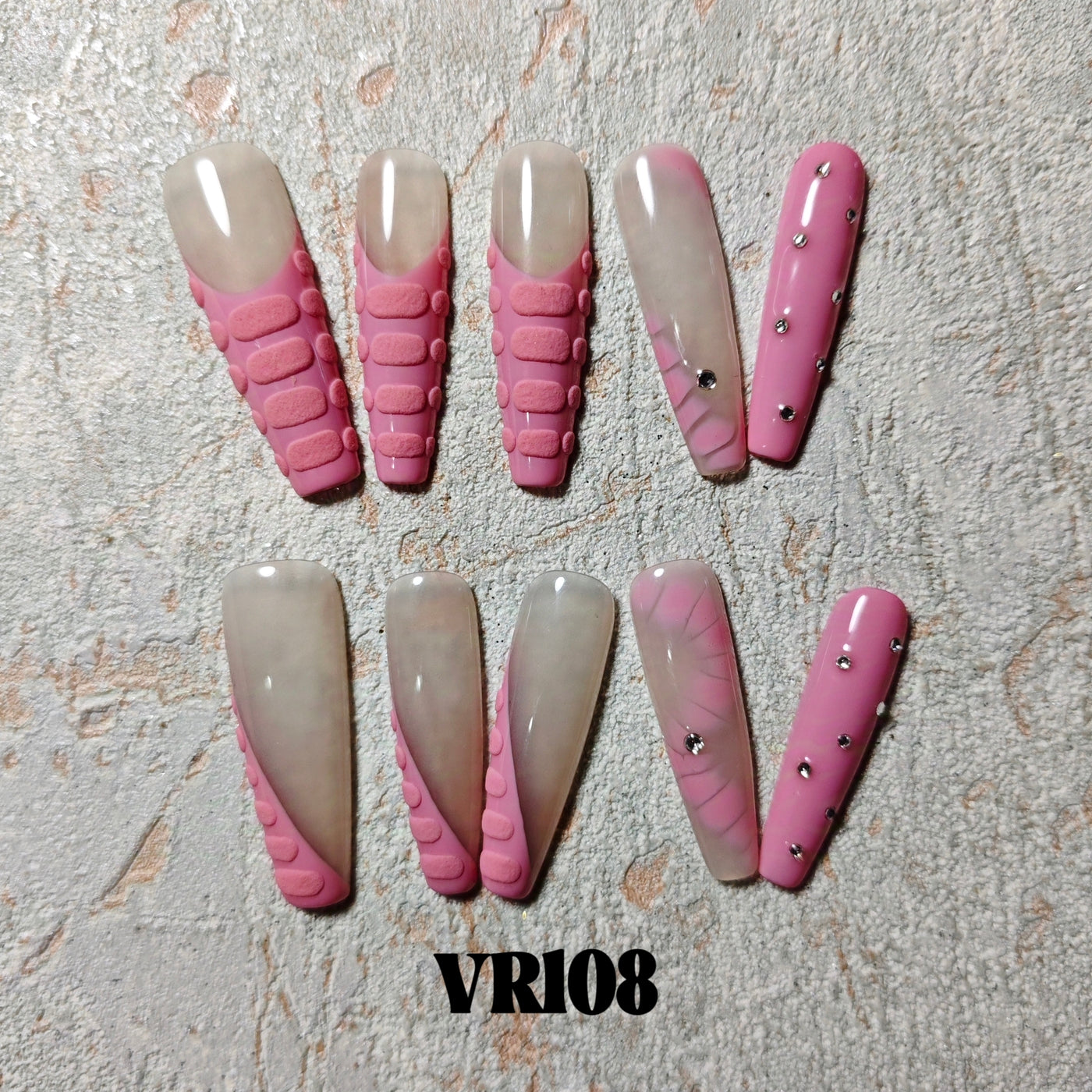 Link 1 (VR101-VR125) Handmade original cool press-on nails