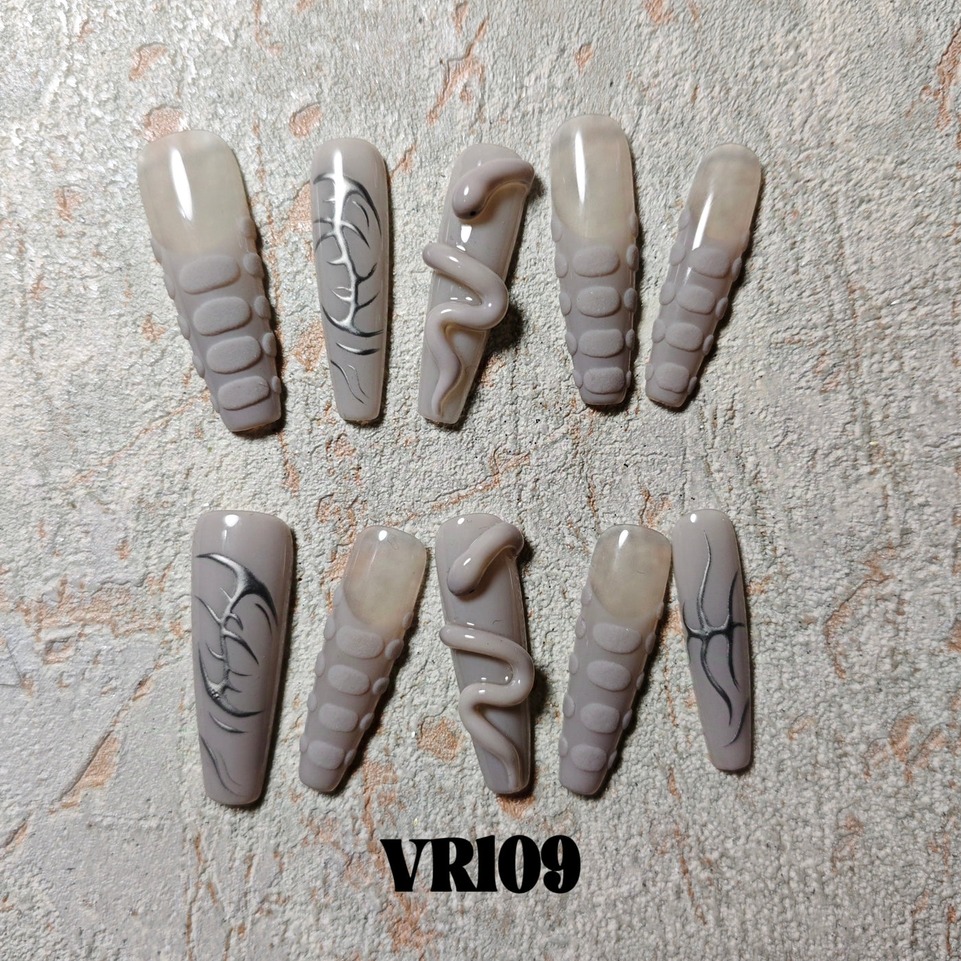 Link 1 (VR101-VR125) Handmade original cool press-on nails