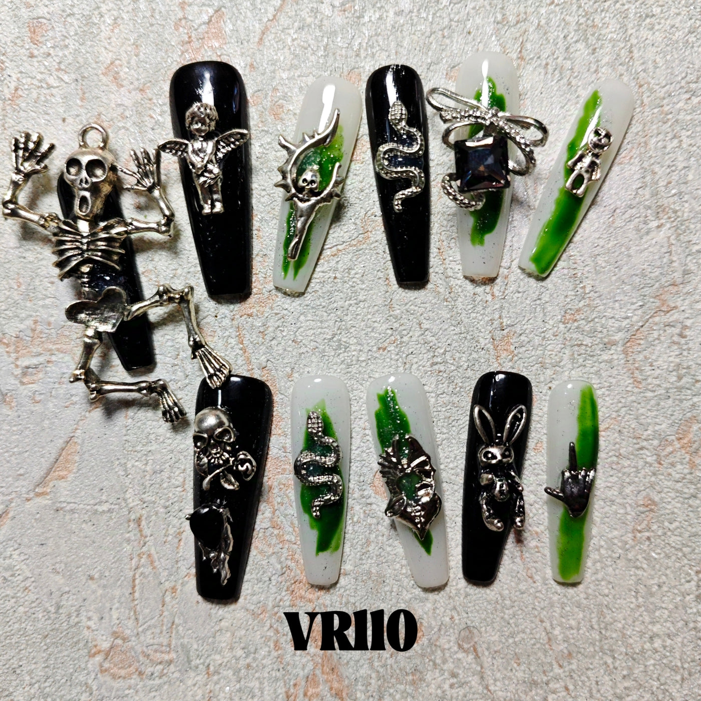 Link 1 (VR101-VR125) Handmade original cool press-on nails