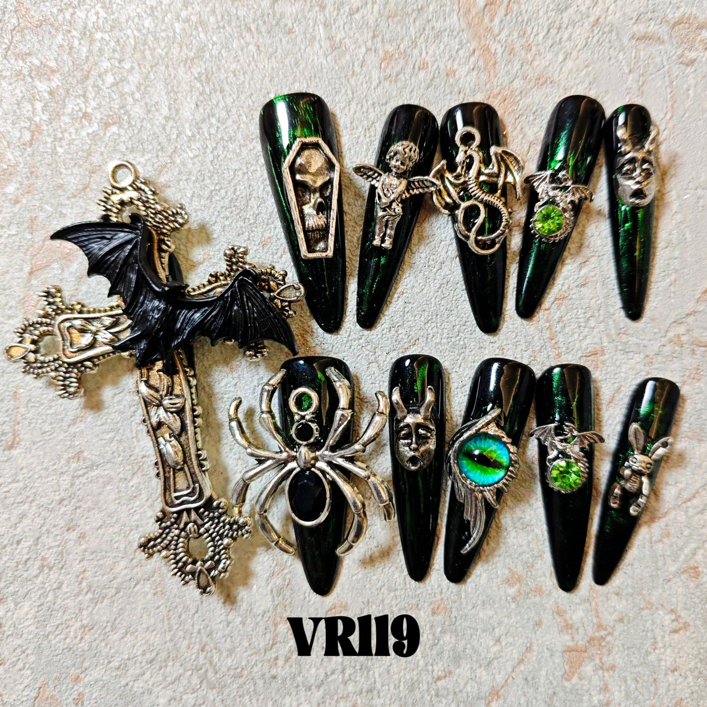 Link 1 (VR101-VR125) Handmade original cool press-on nails