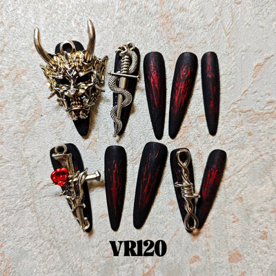 Link 1 (VR101-VR125) Handmade original cool press-on nails