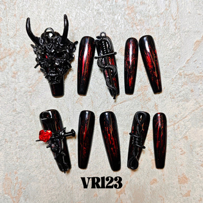 Link 1 (VR101-VR125) Handmade original cool press-on nails