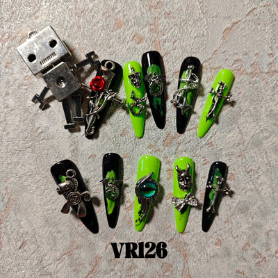 Link 2 (VR126-VR150) Handmade original cool press-on nails