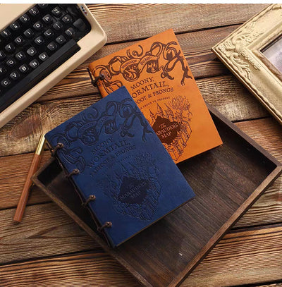 The Marauder's Map Vintage Leather Magic Notebook - Hogwarts Edition