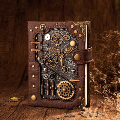 Steampunk Vintage Punk Embossed Magic Notebook Diary A6 Binder Notebook