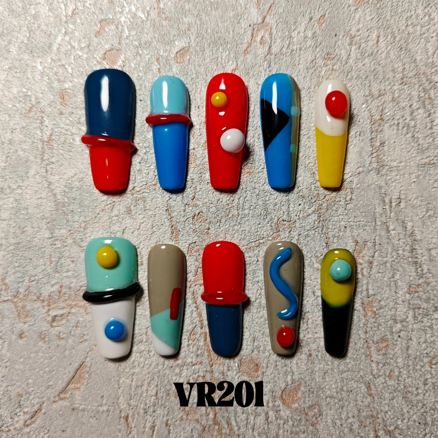 Link 3 (VR201-VR225) Handmade original cool press-on nails