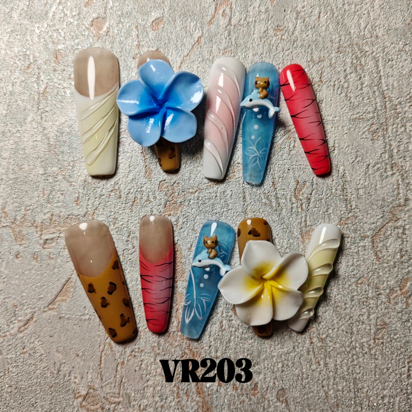 Link 3 (VR201-VR225) Handmade original cool press-on nails