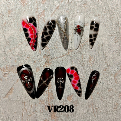 Link 3 (VR201-VR225) Handmade original cool press-on nails