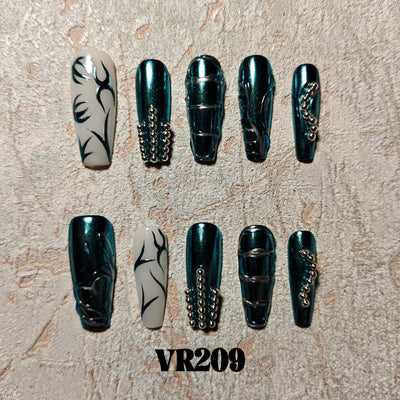 Link 3 (VR201-VR225) Handmade original cool press-on nails