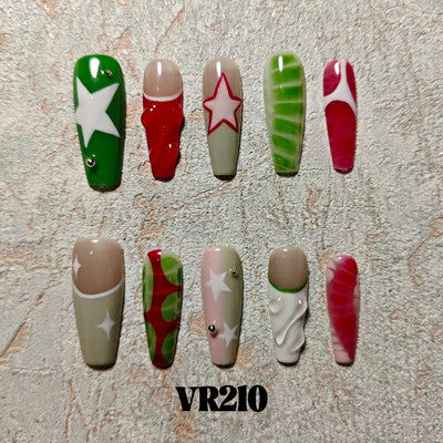 Link 3 (VR201-VR225) Handmade original cool press-on nails