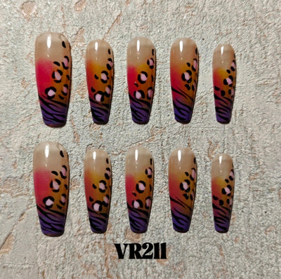 Link 3 (VR201-VR225) Handmade original cool press-on nails