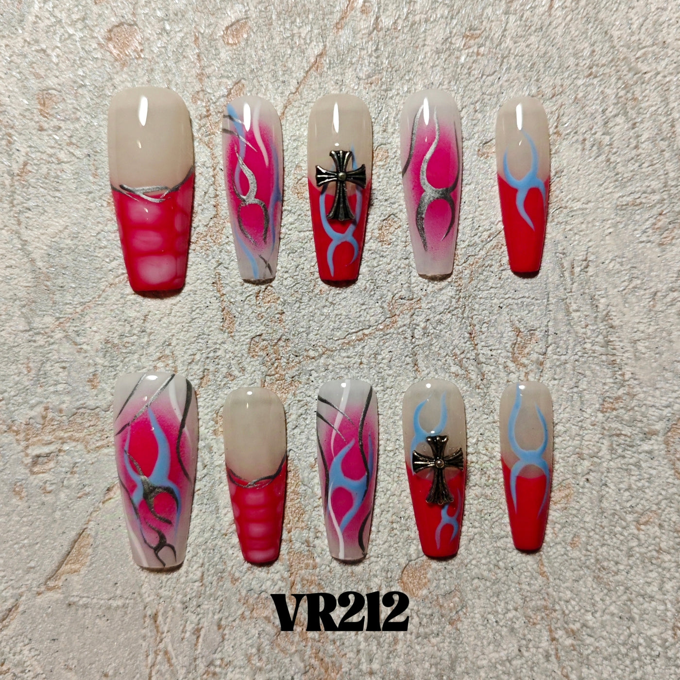 Link 3 (VR201-VR225) Handmade original cool press-on nails