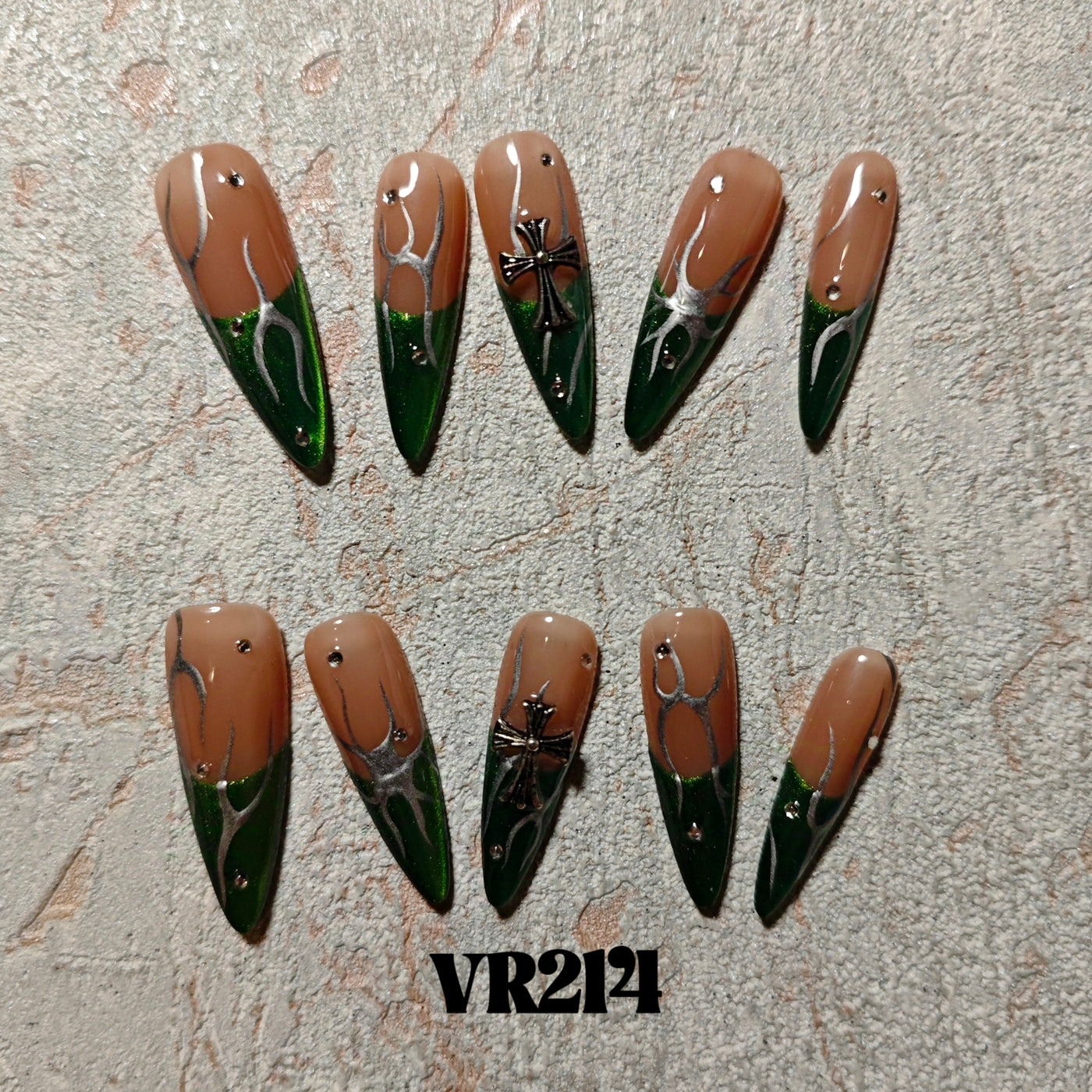 Link 3 (VR201-VR225) Handmade original cool press-on nails