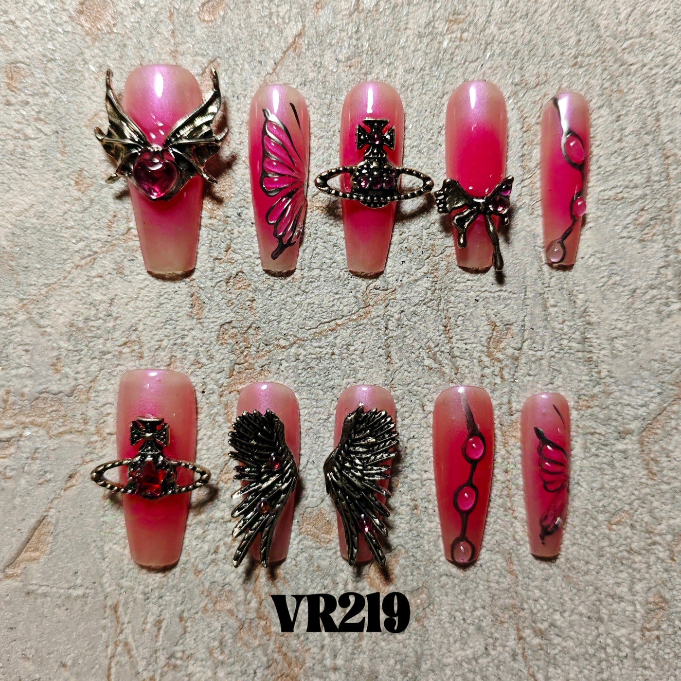 Link 3 (VR201-VR225) Handmade original cool press-on nails