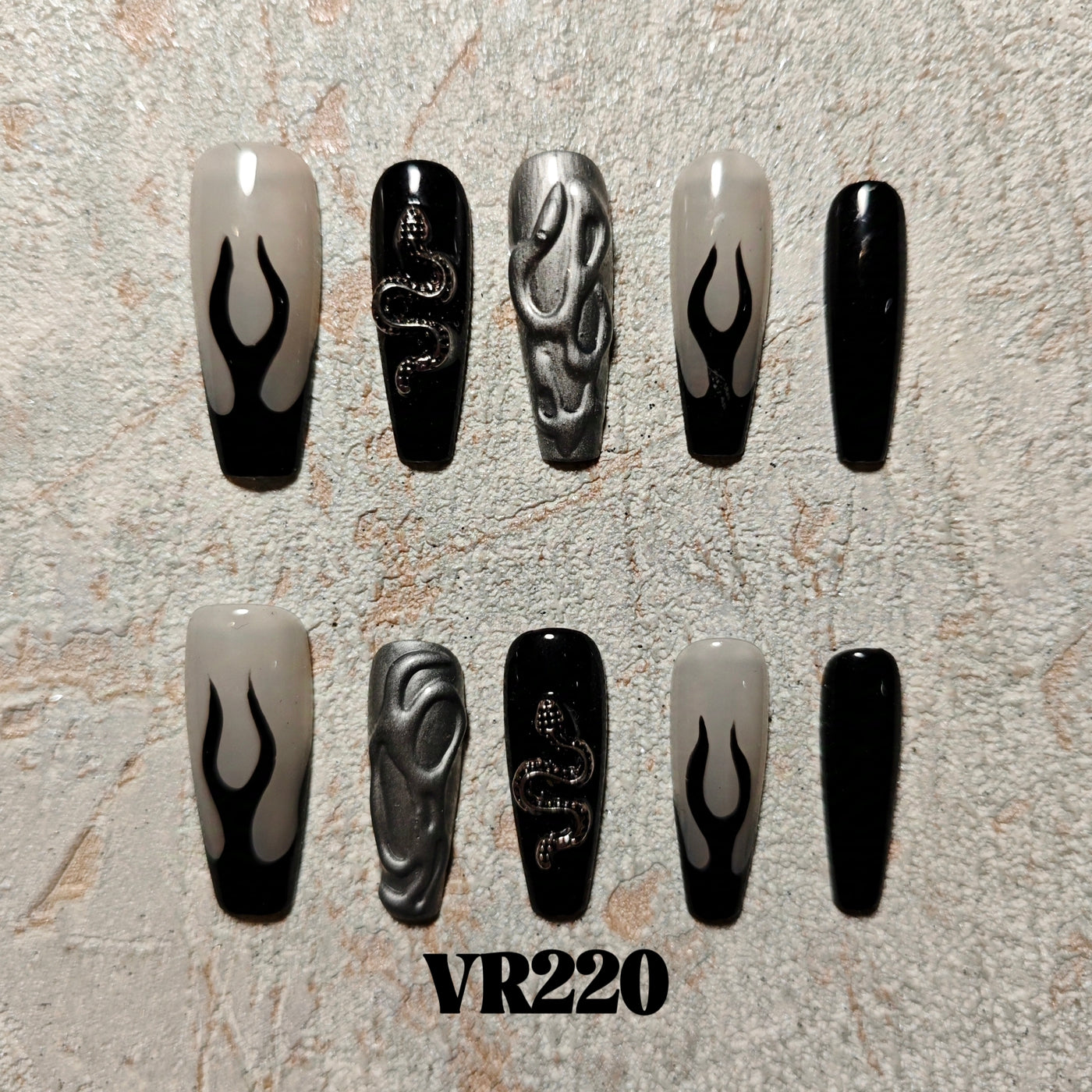 Link 3 (VR201-VR225) Handmade original cool press-on nails