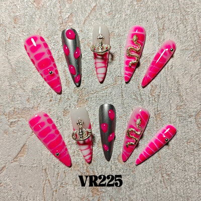 Link 3 (VR201-VR225) Handmade original cool press-on nails