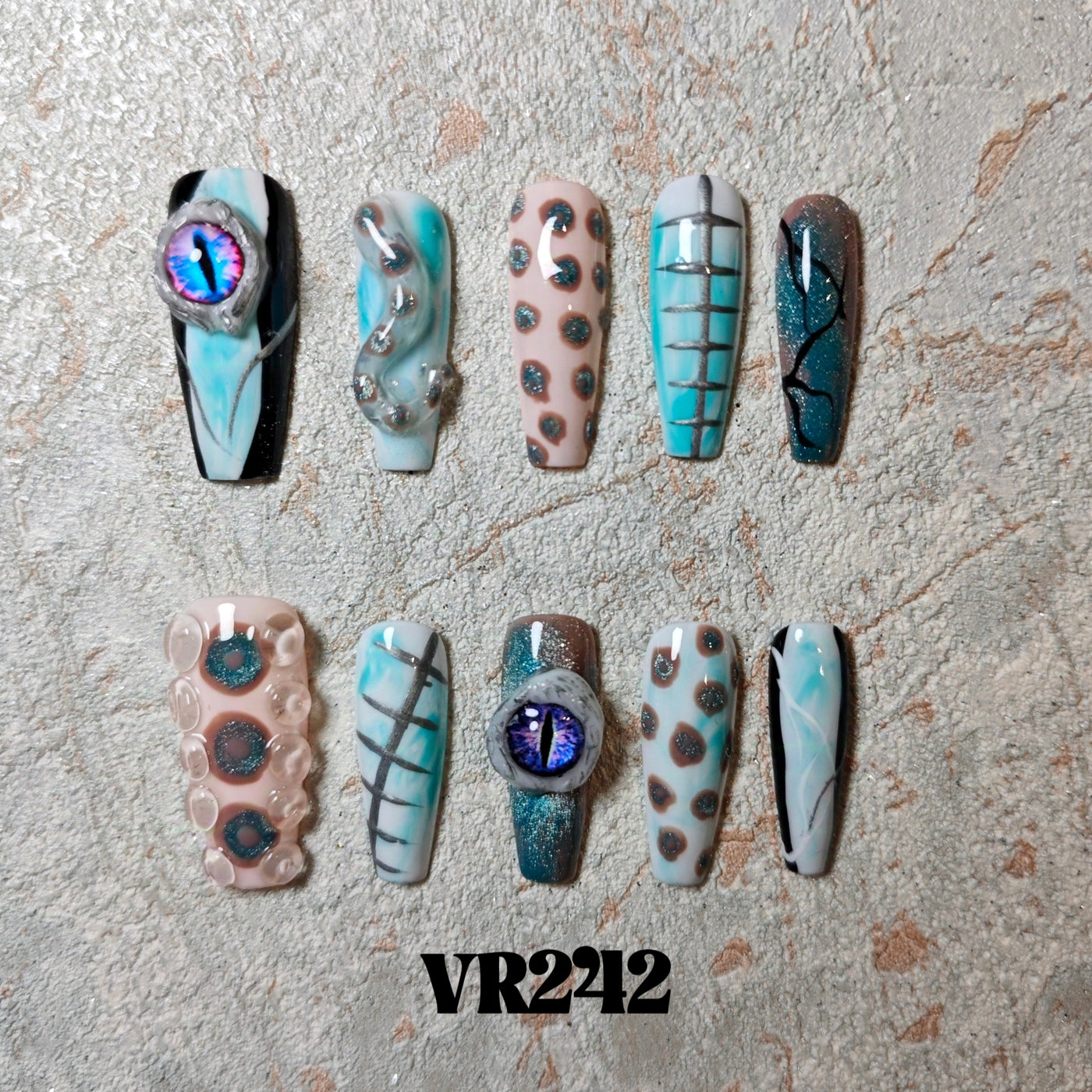 Link 4 (VR226-VR250) Handmade original cool press-on nails