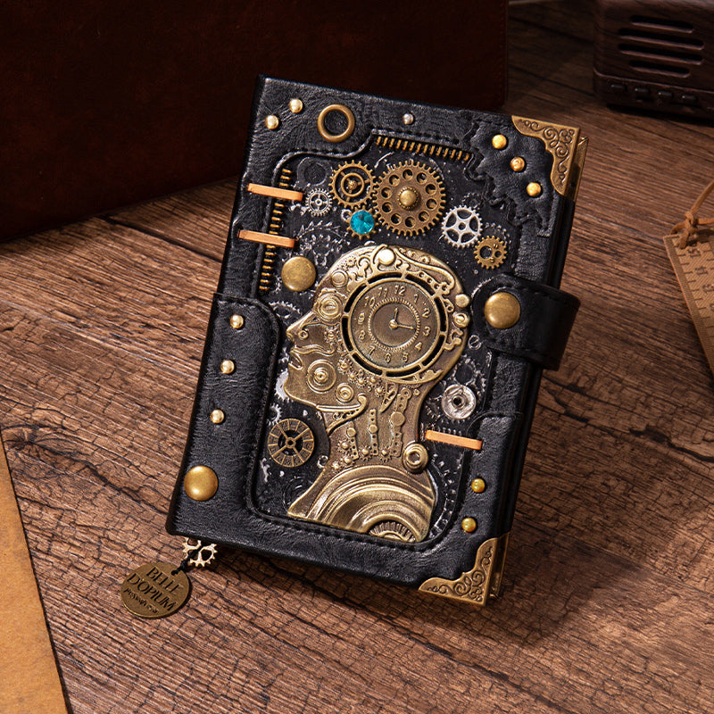 Steampunk Vintage Punk Embossed Magic Notebook Diary A6 Binder Notebook