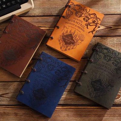 The Marauder's Map Vintage Leather Magic Notebook - Hogwarts Edition