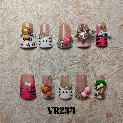 Link 4 (VR226-VR250) Handmade original cool press-on nails