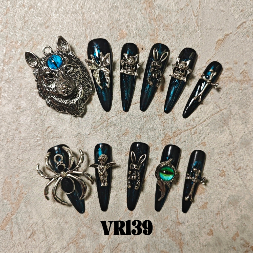 Link 2 (VR126-VR150) Handmade original cool press-on nails