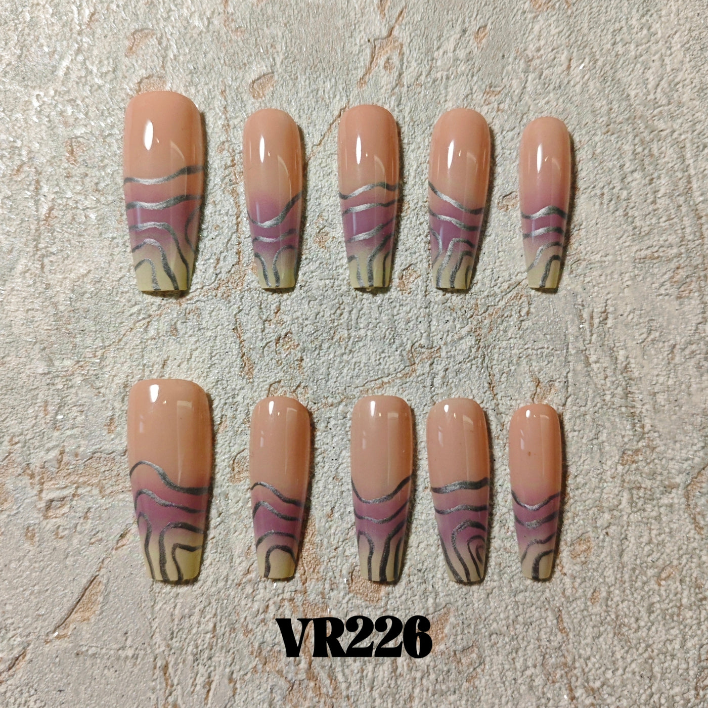 Link 4 (VR226-VR250) Handmade original cool press-on nails