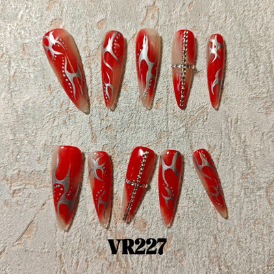 Link 4 (VR226-VR250) Handmade original cool press-on nails