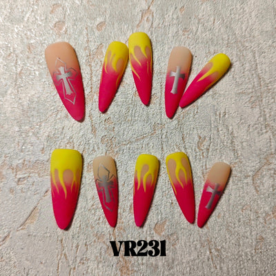 Link 4 (VR226-VR250) Handmade original cool press-on nails