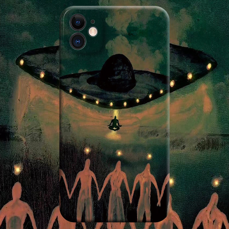 Llévame a casa surrealista funda para teléfono extraterrestre oscuro