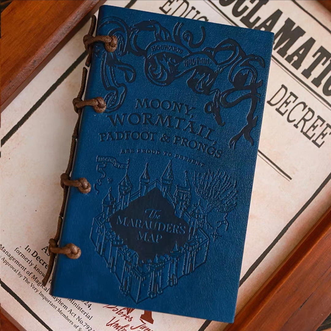 The Marauder's Map Vintage Leather Magic Notebook - Hogwarts Edition