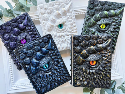 3D Handmade Dragon Eye Notebook with Replacement Pack Retro Dragon Eye Notebook Diary Crafts Handmade 3D Relief Dragon Diary High Quality Resin Crafts Desktop Decoration Gift